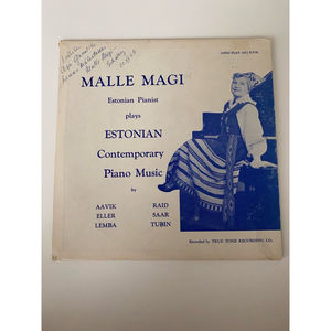Malle Magi Estonian Pianist Plays Estonian Contemporary Music 10" LP EX SIGNED